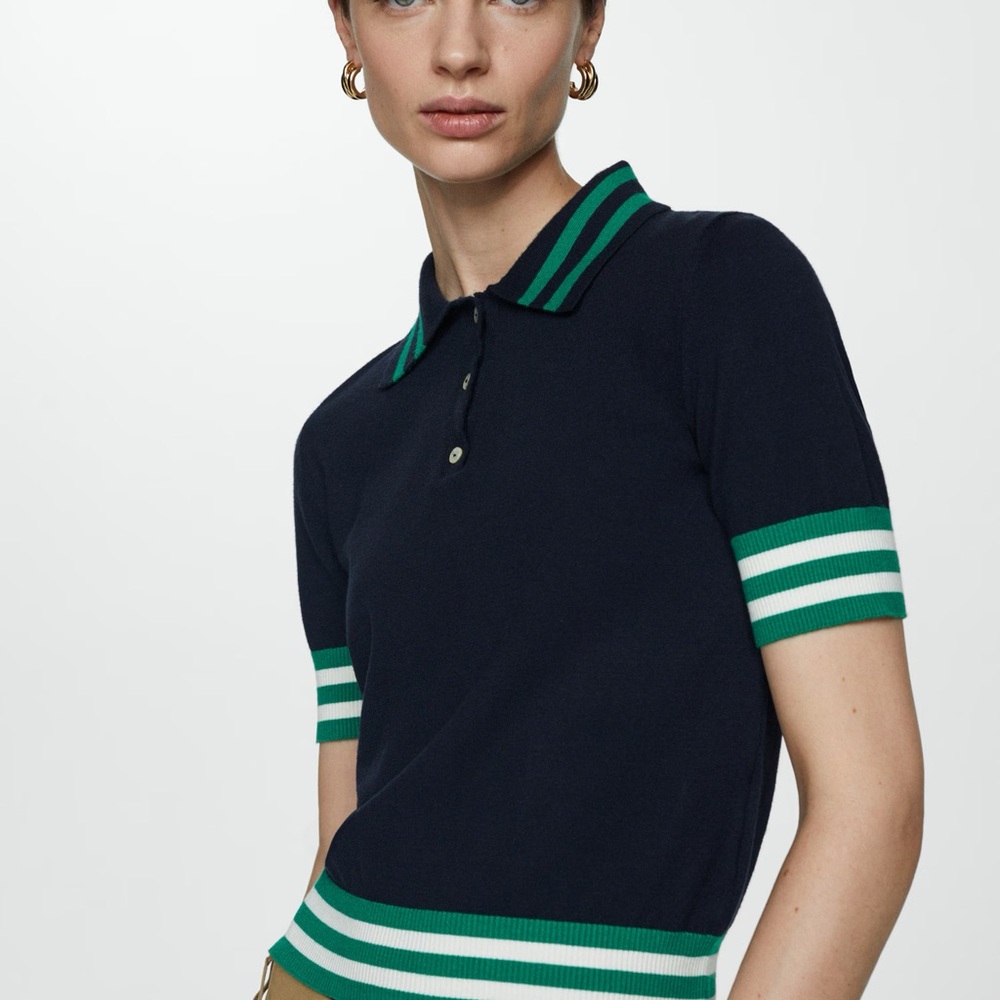 Mango Classic Navy Polo Shirt